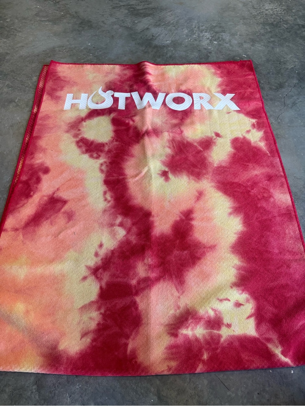 HOTWORX Tie-Dye Workout Towel - Red & Yellow